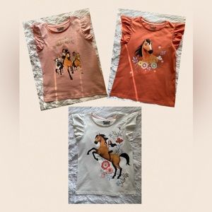 DreamWorks movie Spirit 🐎 bundle (3)  T-shirts girls size 10